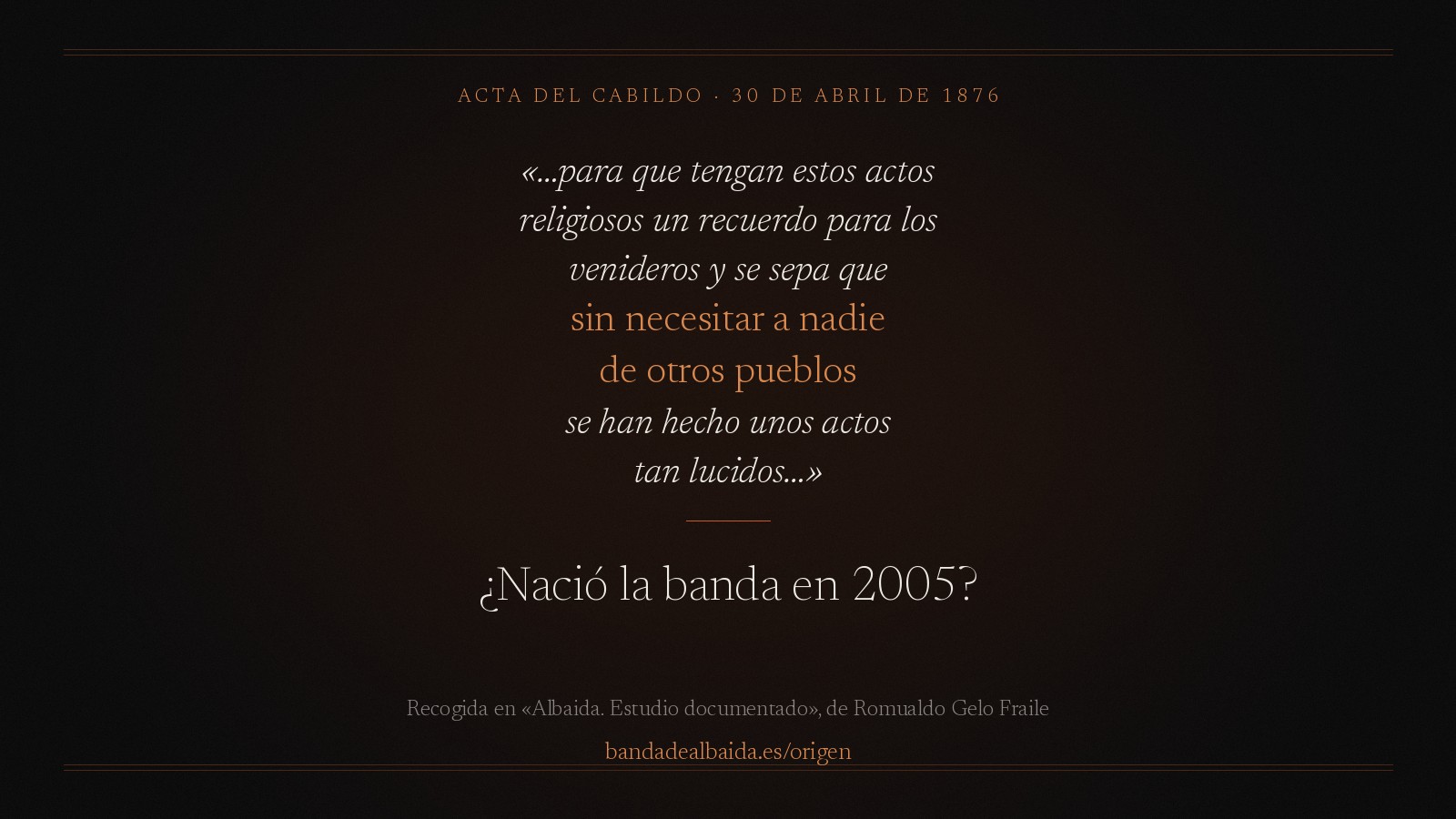 Buscando nuestro origen
